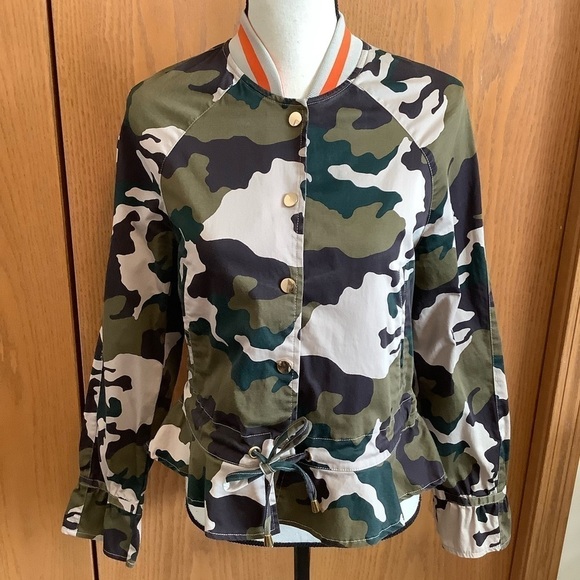 Baum Und Pferdgarten Cotton Brenda Camo Print Short Jacket Sz-S - Picture 1 of 6
